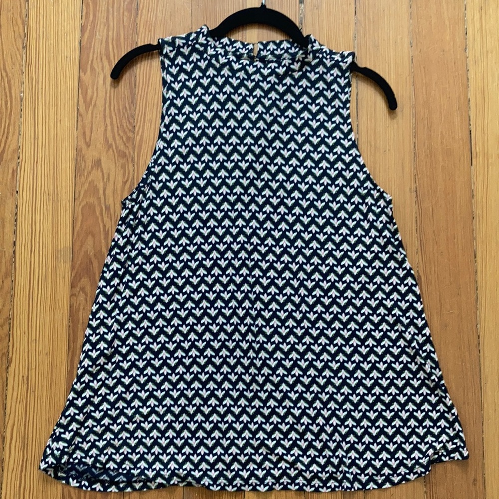 Loft mock neck keyhole back tank